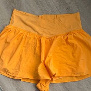 Aerie Women's Athletic Shorts in Bright Orange